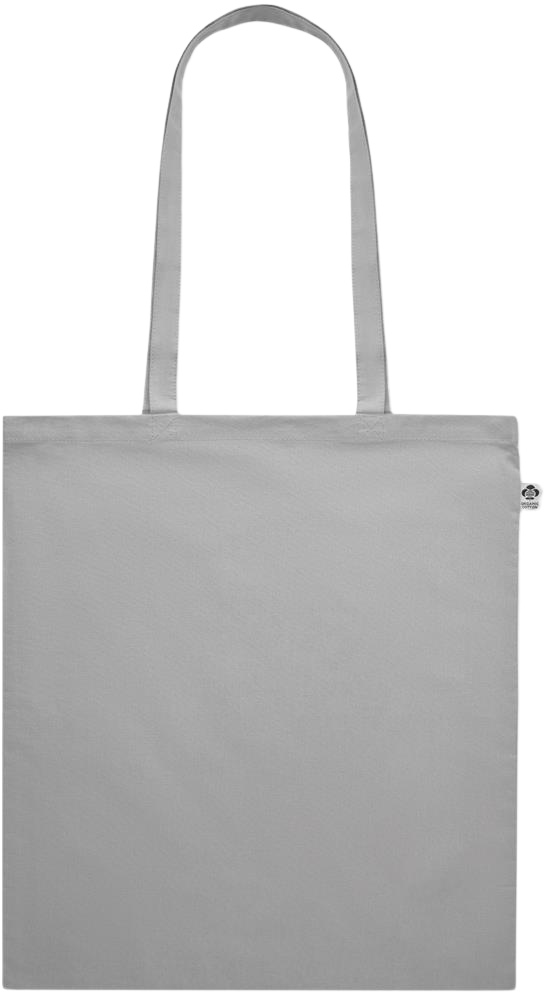 Premium colored organic cotton shopping bag_GREY_front