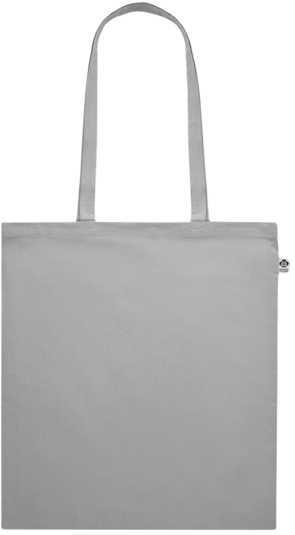 Premium colored organic cotton shopping bag_GREY_front