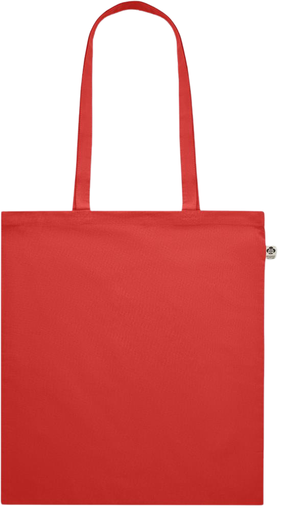 Premium colored organic cotton shopping bag_RED_front