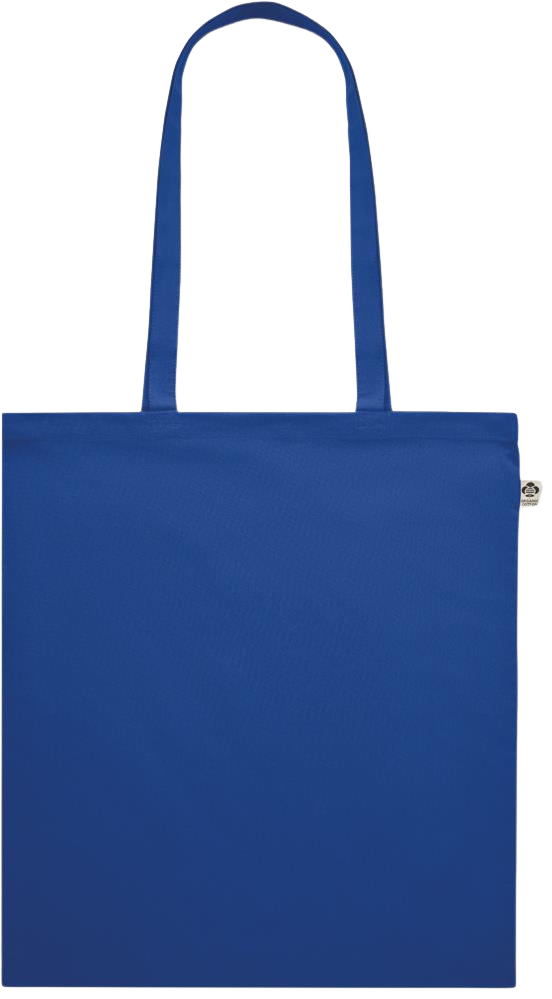 Premium colored organic cotton shopping bag_ROYAL BLUE_front