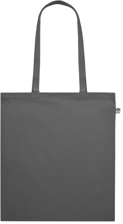 Premium colored organic cotton shopping bag_STONE GREY_front