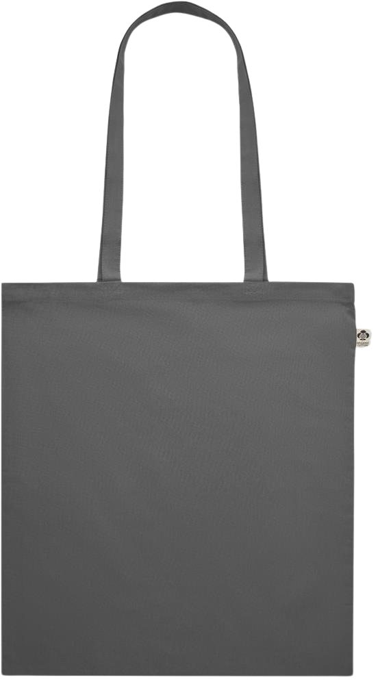 Premium colored organic cotton shopping bag_STONE GREY_front