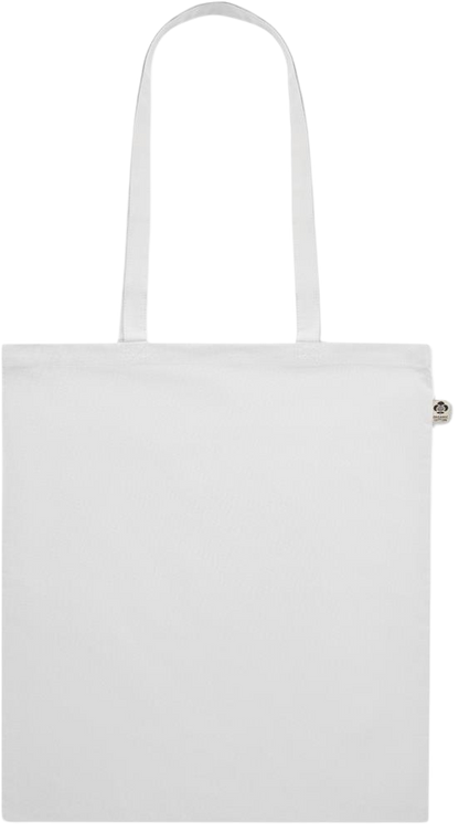 Premium colored organic cotton shopping bag_WHITE_front