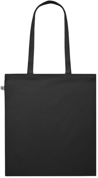 Premium colored organic cotton shopping bag_BLACK_back