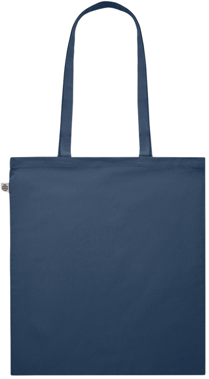 Premium colored organic cotton shopping bag_BLUE_back