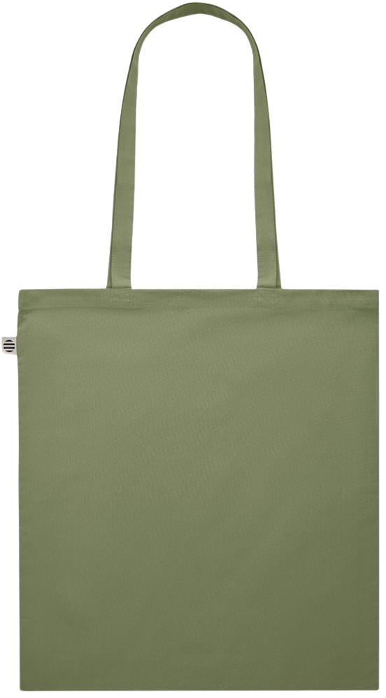 Premium colored organic cotton shopping bag_GREEN_back