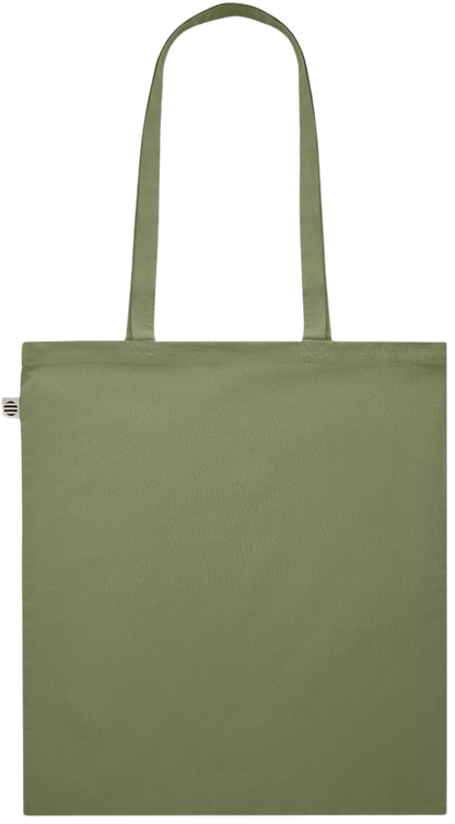 Premium colored organic cotton shopping bag_GREEN_back