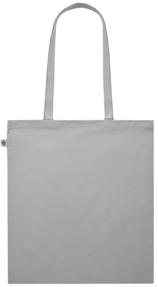 Premium colored organic cotton shopping bag_GREY_back