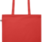 Premium colored organic cotton shopping bag_RED_back