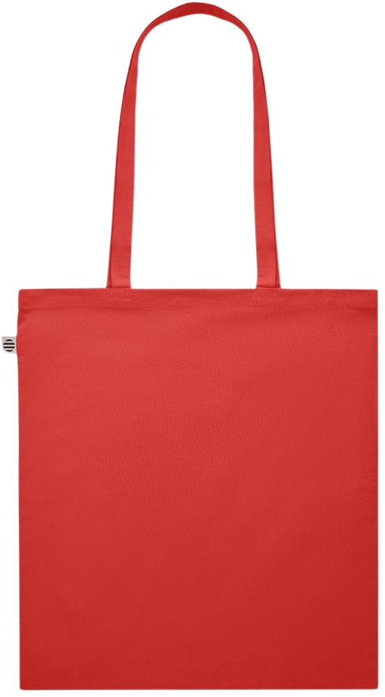 Premium colored organic cotton shopping bag_RED_back