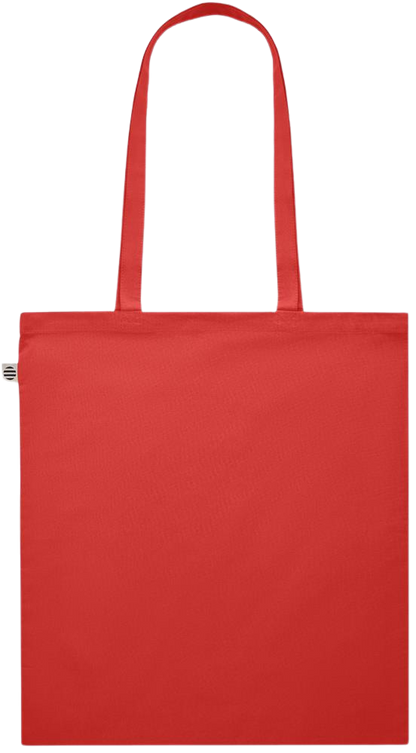 Premium colored organic cotton shopping bag_RED_back