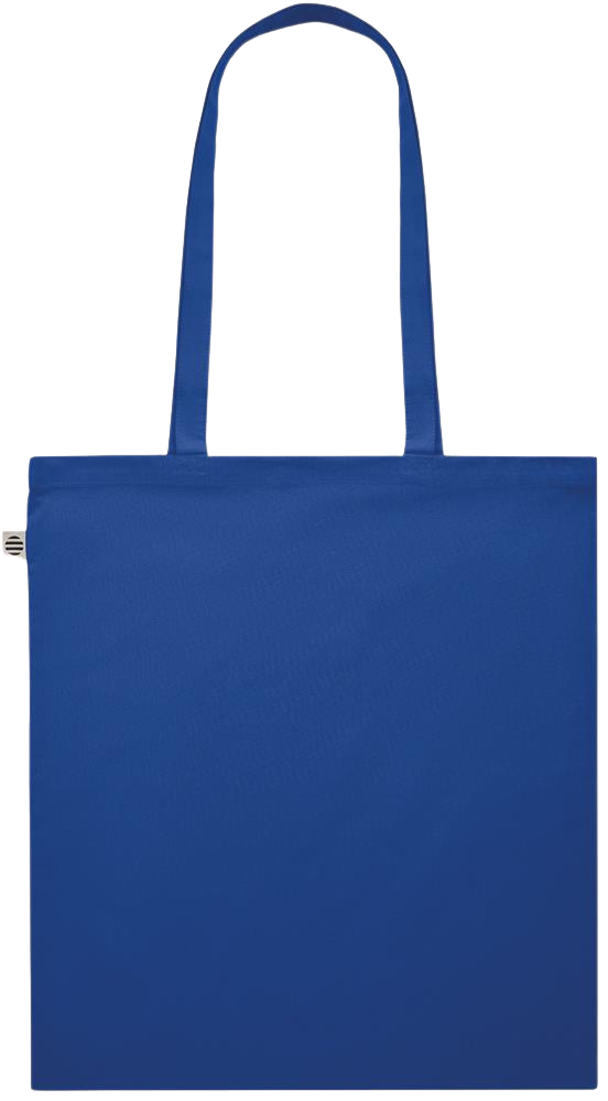 Premium colored organic cotton shopping bag_ROYAL BLUE_back