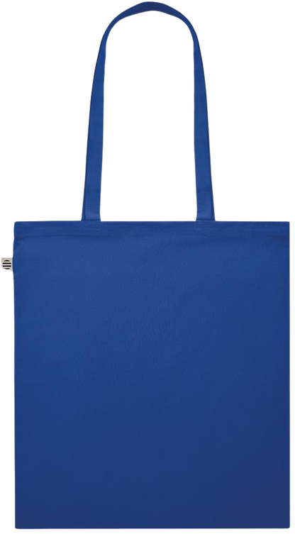 Premium colored organic cotton shopping bag_ROYAL BLUE_back