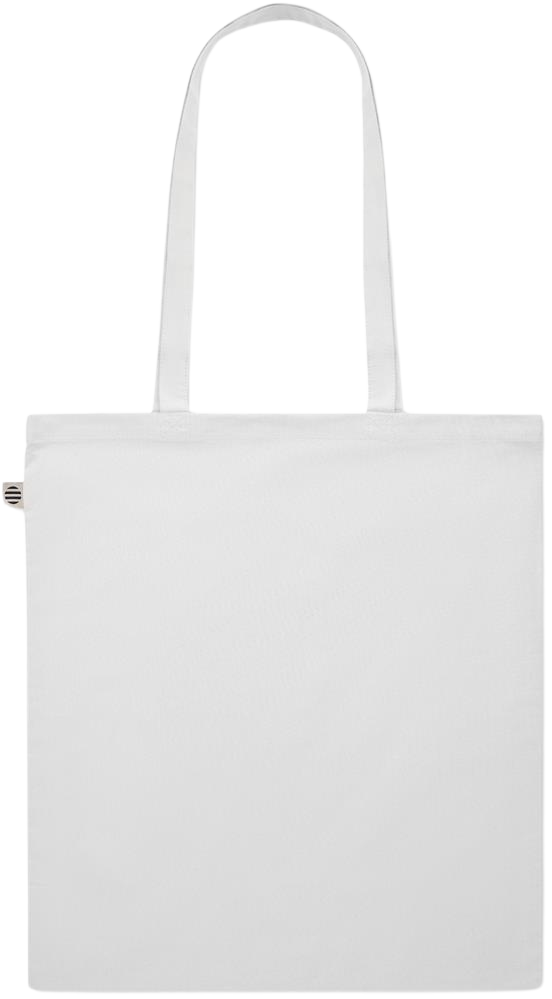 Premium colored organic cotton shopping bag_WHITE_back