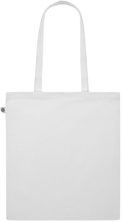 Premium colored organic cotton shopping bag_WHITE_back