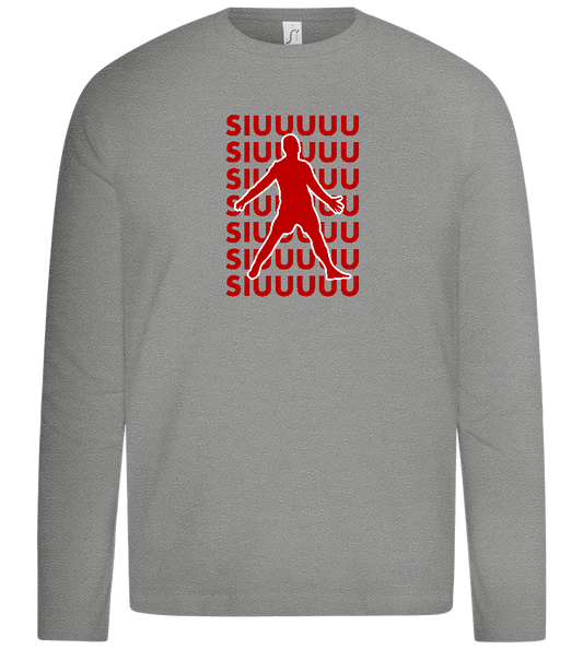 Soccer Celebration Design - Premium kids long sleeve t-shirt_ORION GREY_front