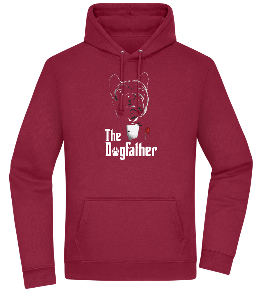 Dogfather Suit Design - Premium Essential Unisex Hoodie_BORDEAUX_front