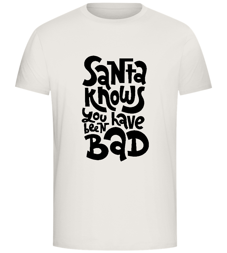 Santa Knows Design - Comfort Unisex T-Shirt_ECRU_front