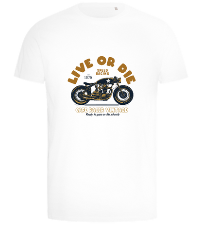 Cafe Racer Motor Design - Comfort men's t-shirt_WHITE_front