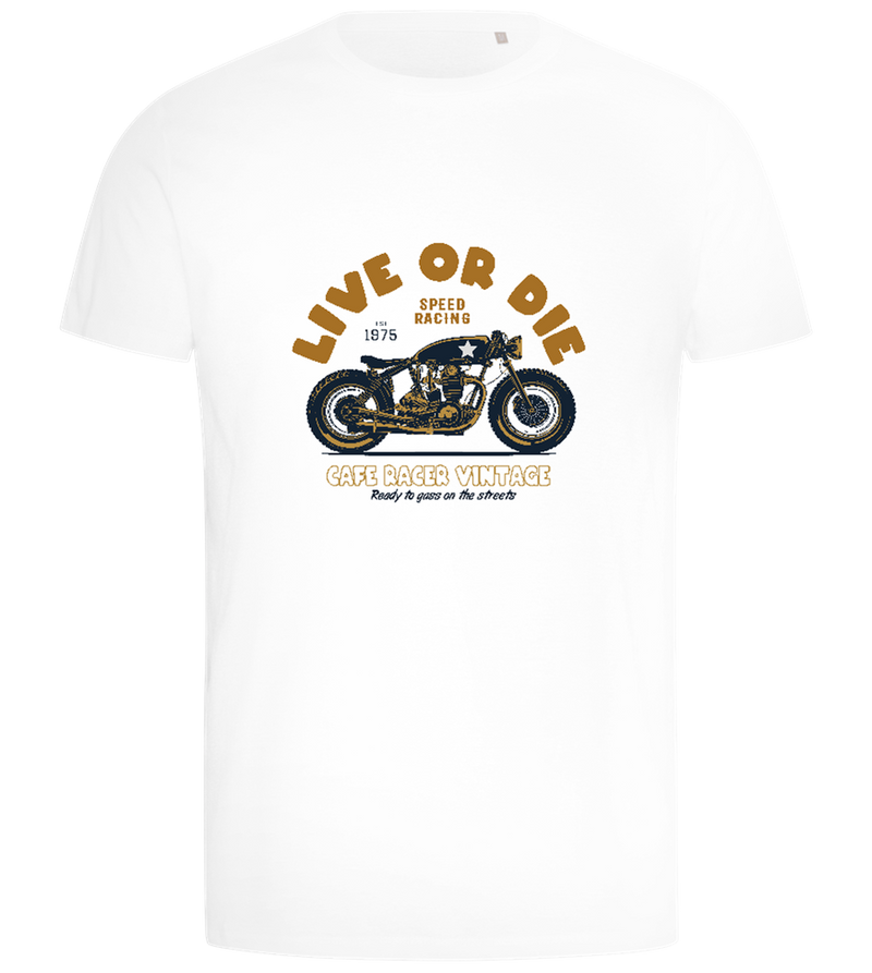 Cafe Racer Motor Design - Comfort men's t-shirt_WHITE_front