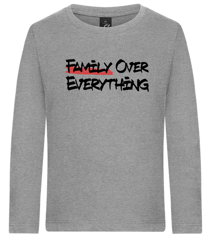 Family over Everything Design - Premium kids long sleeve t-shirt_ORION GREY_front