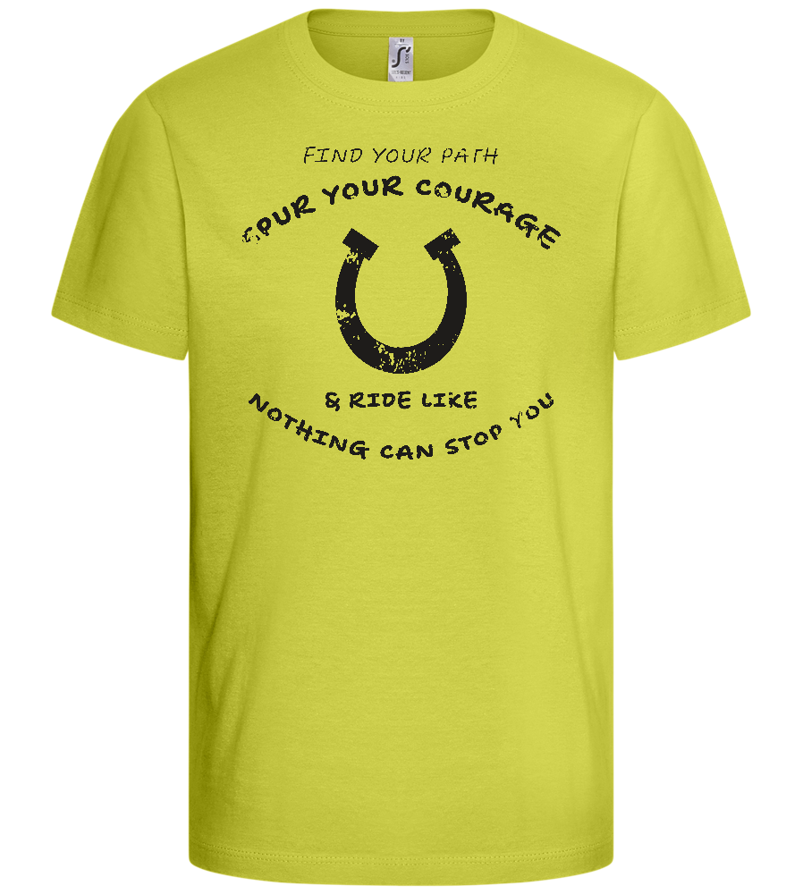 Spur Your Courage Design - Basic kids t-shirt_GREEN APPLE_front