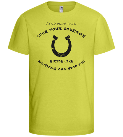 Spur Your Courage Design - Basic kids t-shirt_GREEN APPLE_front