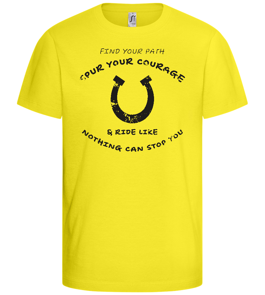 Spur Your Courage Design - Basic kids t-shirt_LEMON_front