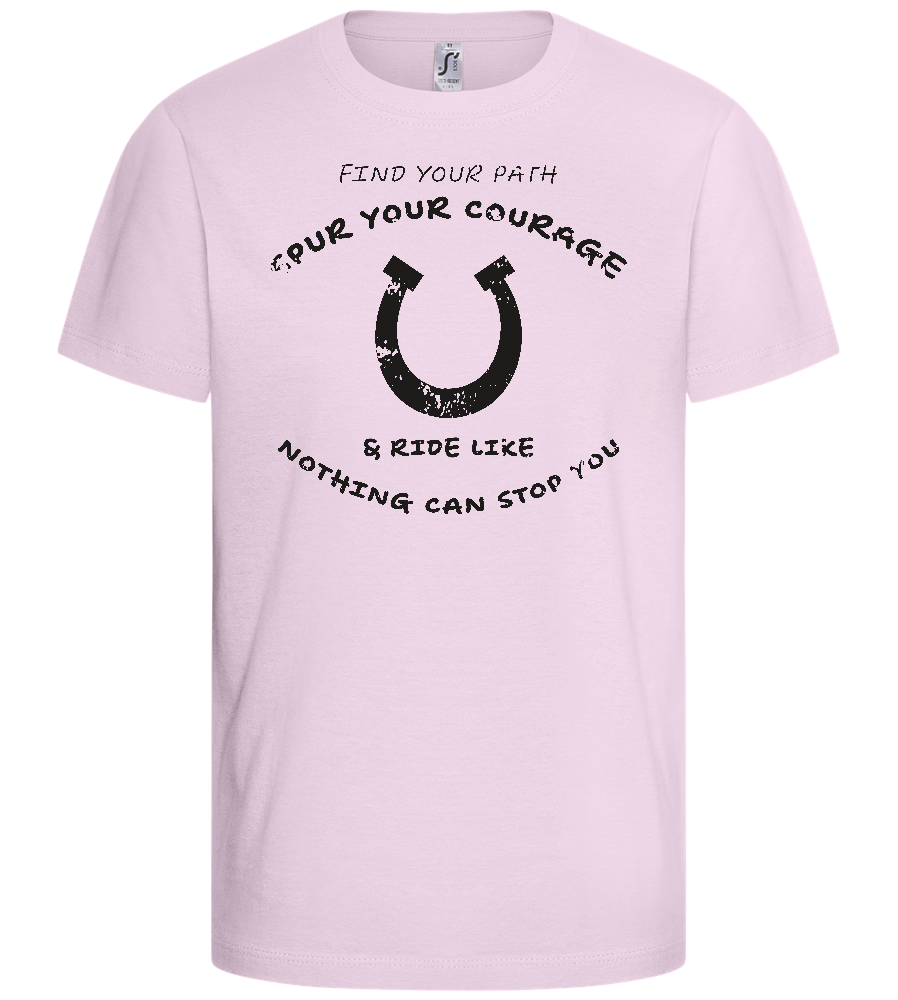 Spur Your Courage Design - Basic kids t-shirt_LIGHT PINK_front