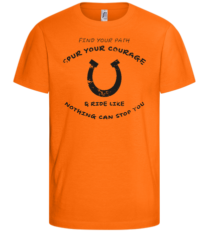 Spur Your Courage Design - Basic kids t-shirt_ORANGE_front