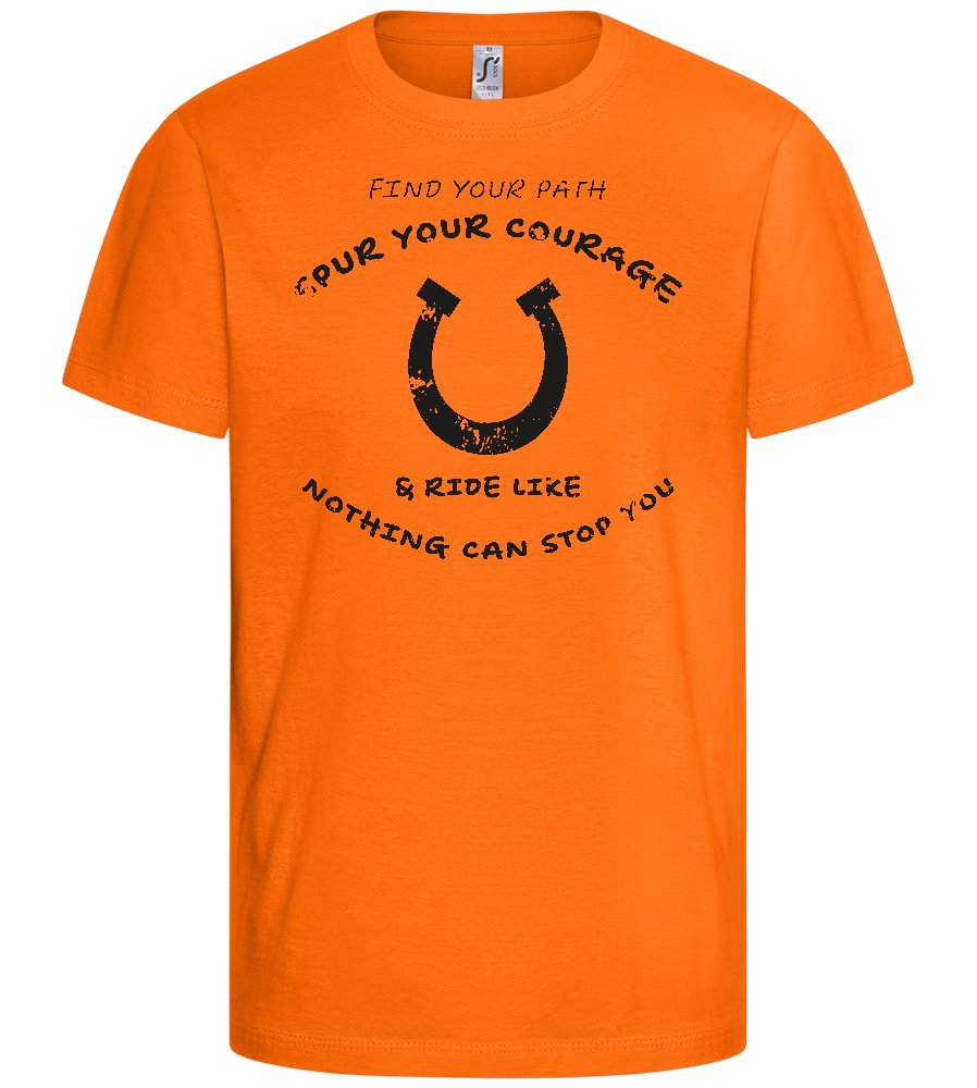 Spur Your Courage Design - Basic kids t-shirt_ORANGE_front