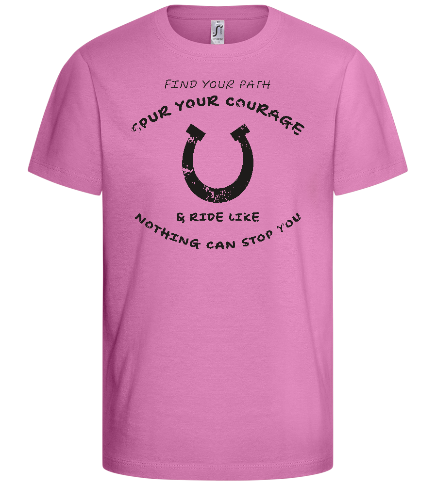 Spur Your Courage Design - Basic kids t-shirt_PINK ORCHID_front