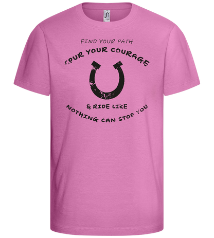 Spur Your Courage Design - Basic kids t-shirt_PINK ORCHID_front