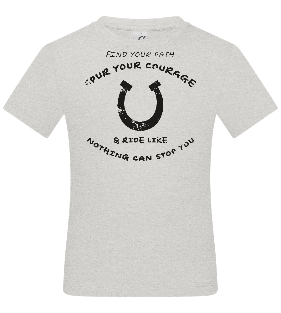 Spur Your Courage Design - Basic kids t-shirt_VIBRANT WHITE_front