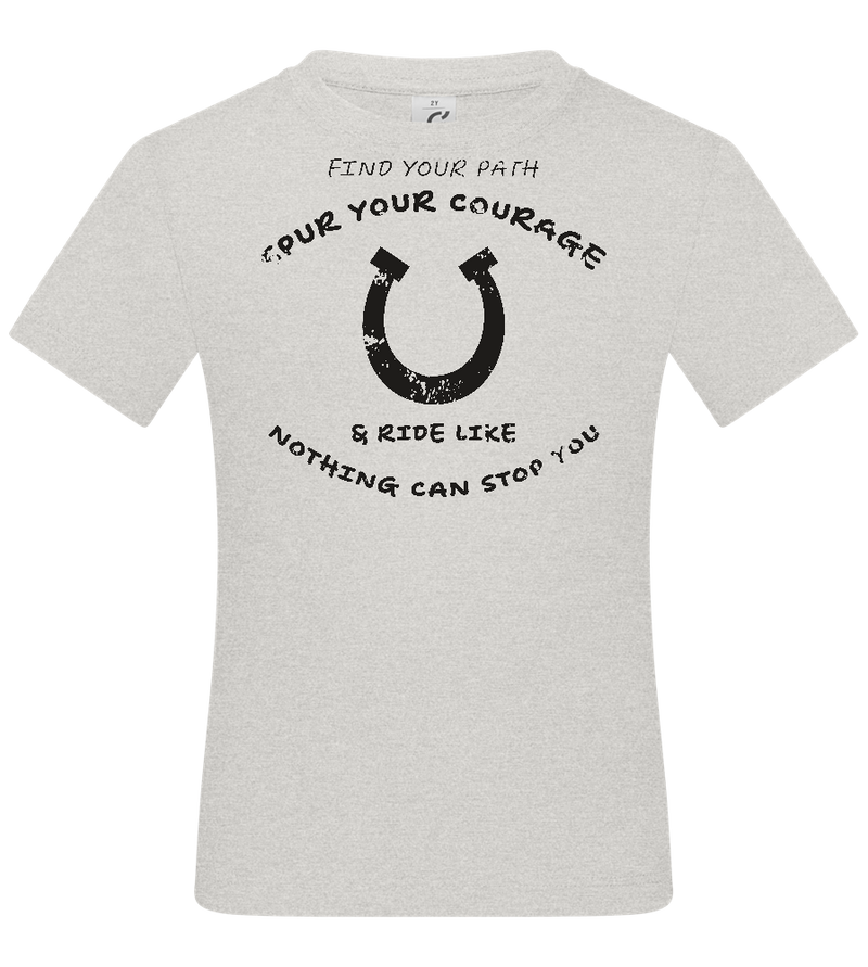 Spur Your Courage Design - Basic kids t-shirt_VIBRANT WHITE_front