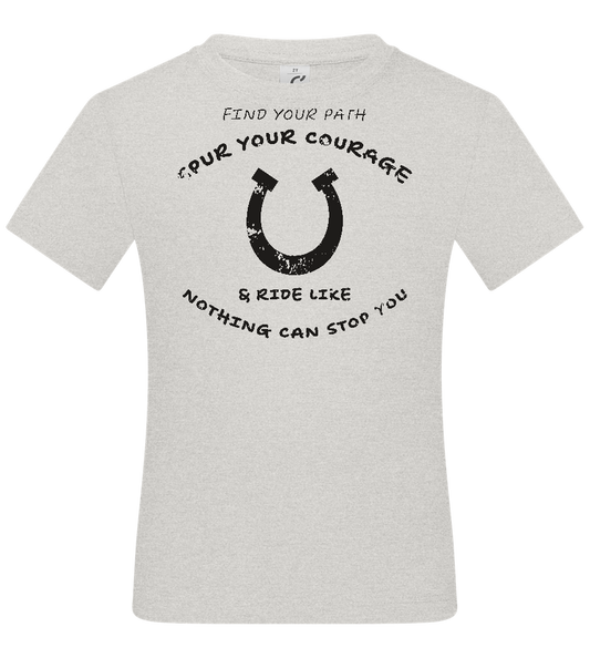 Spur Your Courage Design - Basic kids t-shirt_VIBRANT WHITE_front