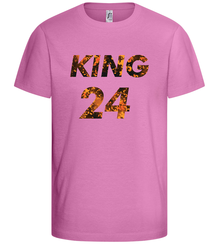 KING 24 Design - Basic kids t-shirt_PINK ORCHID_front