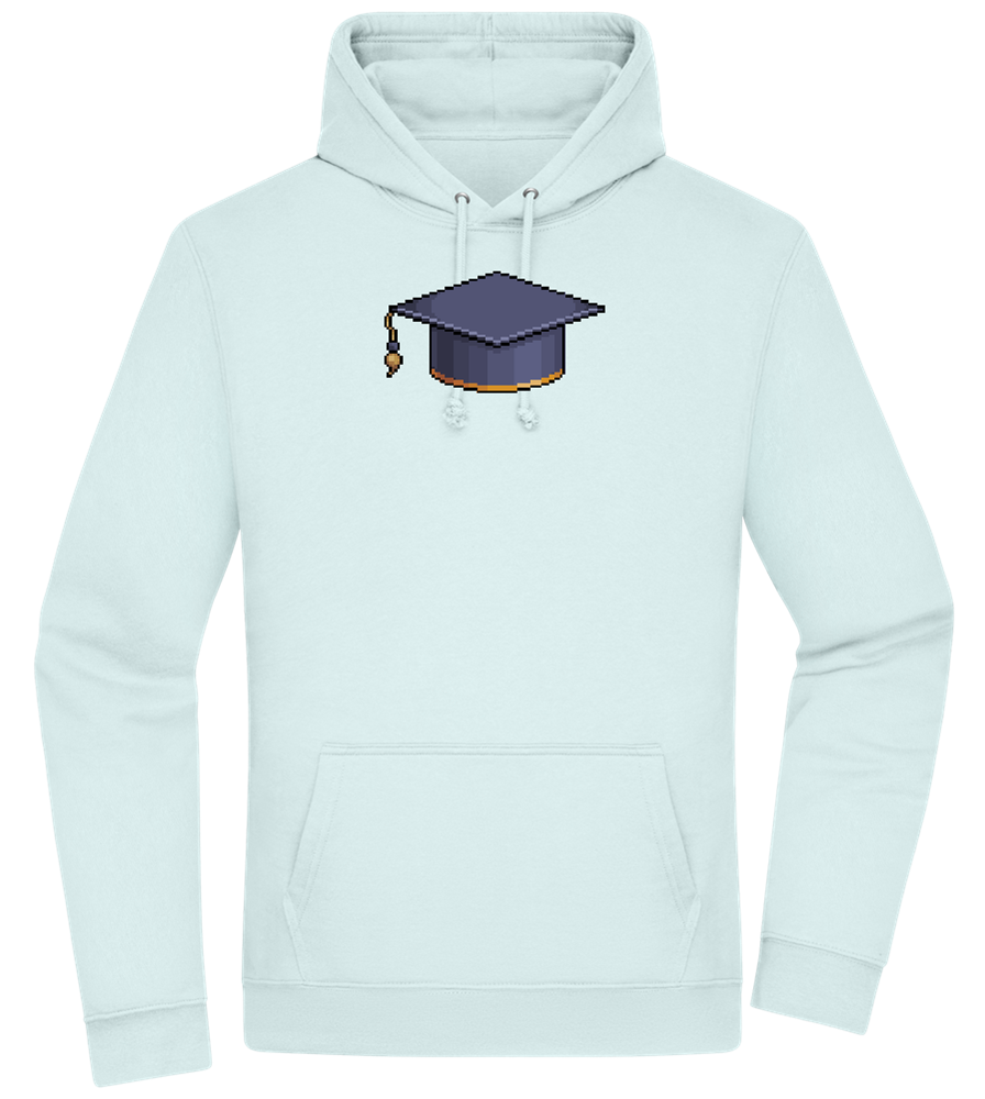 Pixelated Hat Design - Premium Essential Unisex Hoodie_ARCTIC BLUE_front