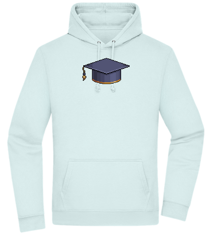 Pixelated Hat Design - Premium Essential Unisex Hoodie_ARCTIC BLUE_front