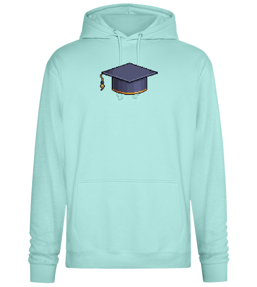 Pixelated Hat Design - Premium Essential Unisex Hoodie_ARCTIC BLUE_front