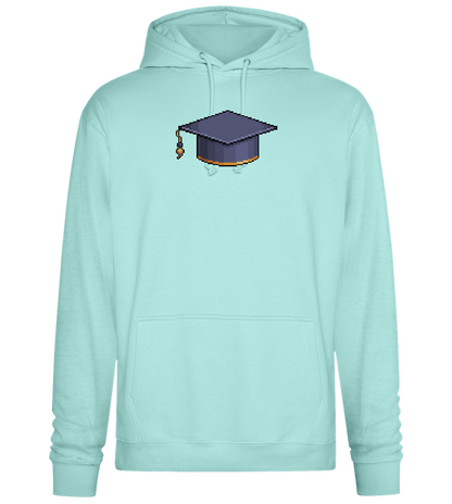 Pixelated Hat Design - Premium Essential Unisex Hoodie_ARCTIC BLUE_front