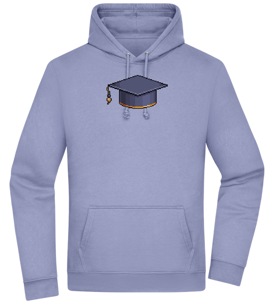 Pixelated Hat Design - Premium Essential Unisex Hoodie_BLUE_front