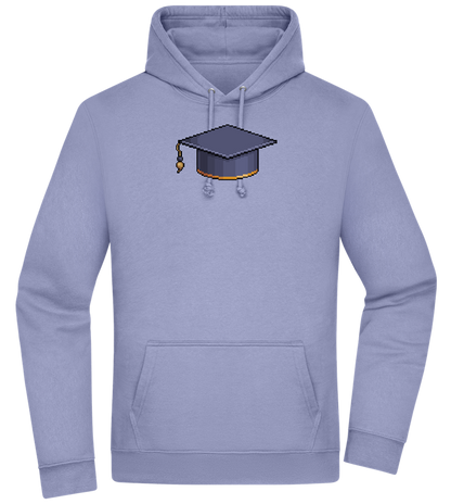 Pixelated Hat Design - Premium Essential Unisex Hoodie_BLUE_front