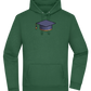 Pixelated Hat Design - Premium Essential Unisex Hoodie_GREEN BOTTLE_front