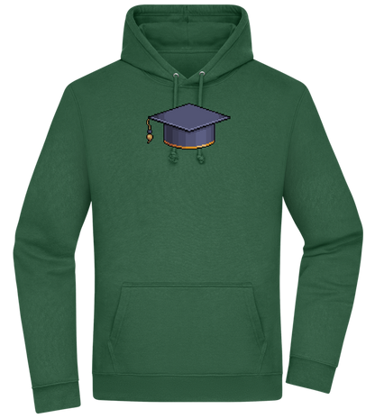 Pixelated Hat Design - Premium Essential Unisex Hoodie_GREEN BOTTLE_front