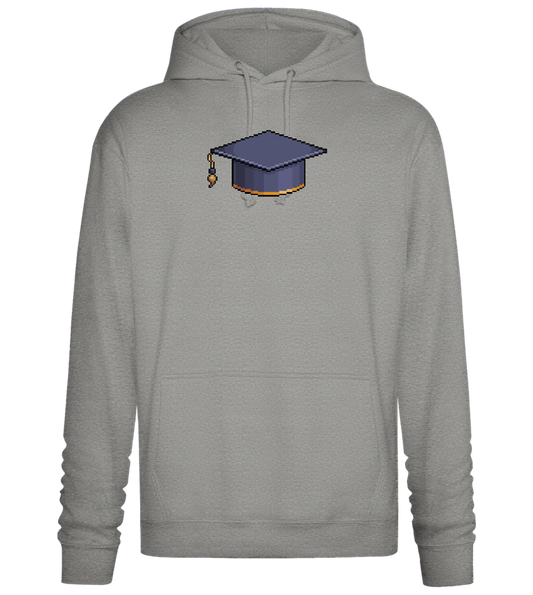 Pixelated Hat Design - Premium Essential Unisex Hoodie_ORION GREY II_front