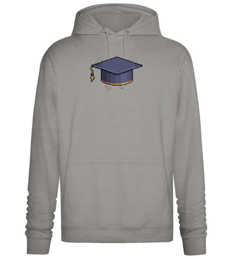 Pixelated Hat Design - Premium Essential Unisex Hoodie_ORION GREY II_front