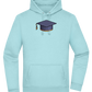 Pixelated Hat Design - Premium Essential Unisex Hoodie_POOL BLUE_front