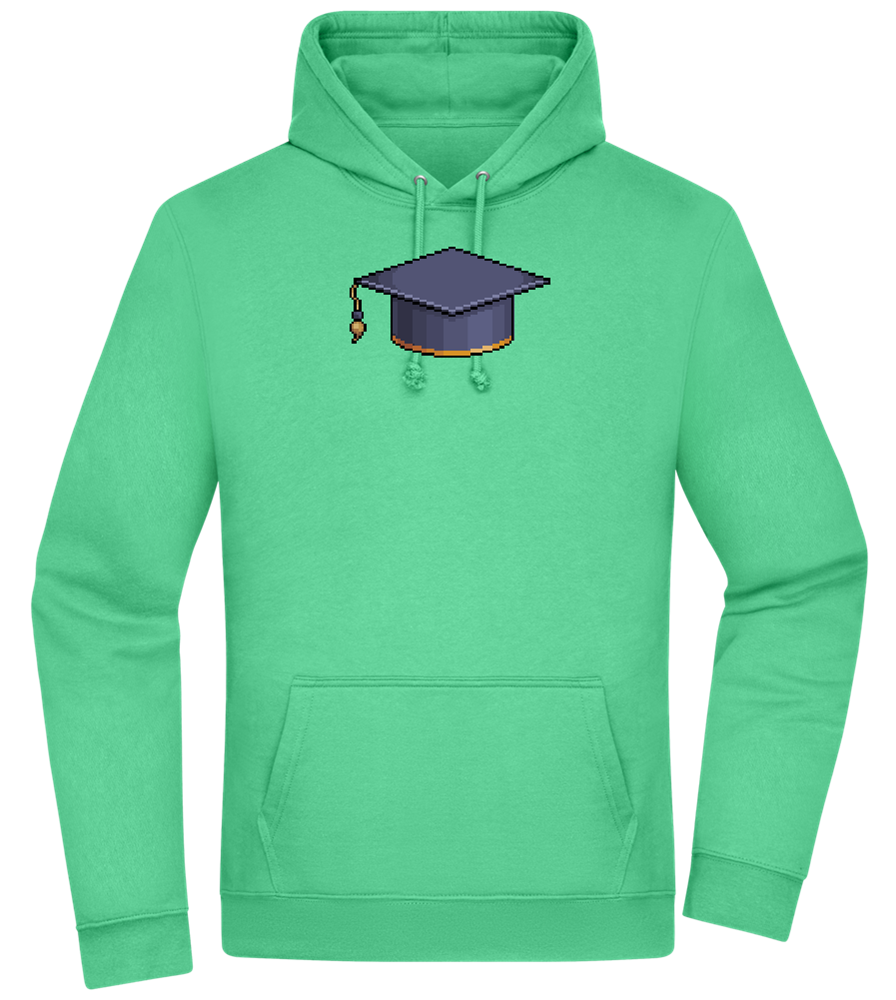 Pixelated Hat Design - Premium Essential Unisex Hoodie_SPRING GREEN_front