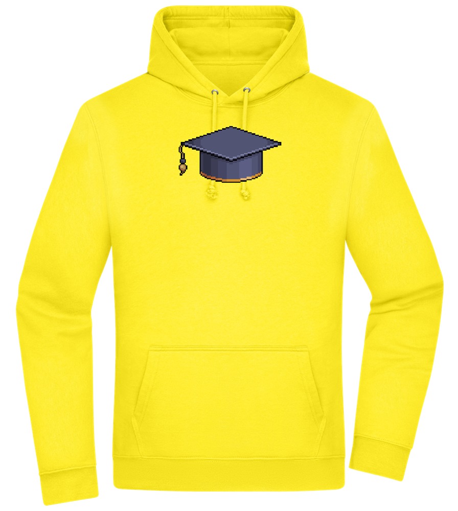 Pixelated Hat Design - Premium Essential Unisex Hoodie_YELLOW_front